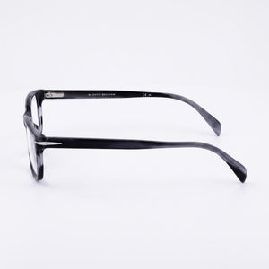 David Beckham Db 1065 Rectangle Eyeglasses Unisex — side view, Gray Acetate temples