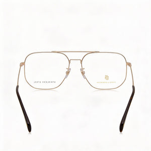 David Beckham Db 1096 Oval Eyeglasses Unisex — side view, Gold Metal temples