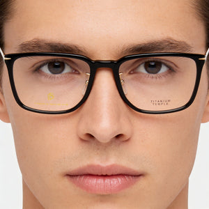 David Beckham Db 1110/G Rectangle Eyeglasses Unisex — side view, Black Magnesium temples