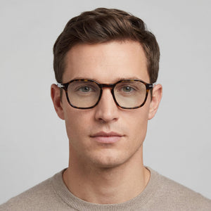 David Beckham Db 1125 Square Eyeglasses for Men — interior view, Polycarbonate demo lenses