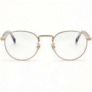 David Beckham Db 1127 Round Eyeglasses for Men — front view, Alloy Steel