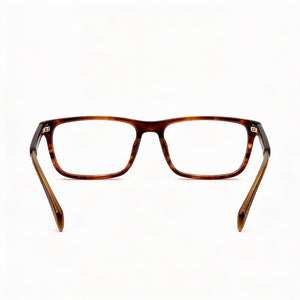 David Beckham DB 1135 Rectangle Eyeglasses Men — side view, Havana Acetate temples