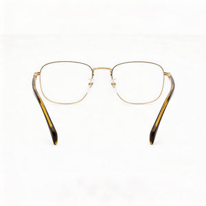 David Beckham Db 1138 Square Eyeglasses Men — side view, Gold Metal temples