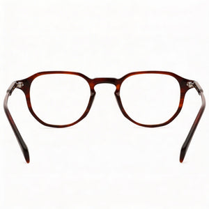 David Beckham DB 1140 Square Eyeglasses Men — side view, Havana Acetate temples