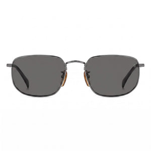 David Beckham Db 1143/S Rectangle Sunglasses for Women — front view, Stainless Steel frame