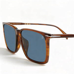 David Beckham DB 1145/G/S Rectangle Sunglasses for Men — front view, Light Acetate frame