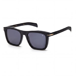 David Beckham DB 7000/S Black Rectangle Sunglasses for Men, Grey lens