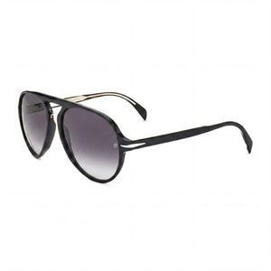 David Beckham Db 7005/S Black Aviator Sunglasses Unisex, Dark Grey Shaded lens
