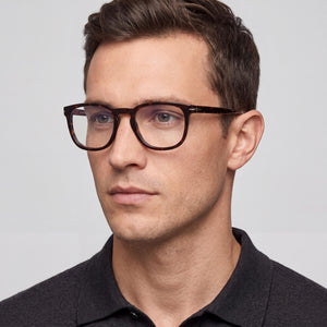 David Beckham DB 7022/BB Square Eyeglasses for Men — interior view, Acetate frame detail