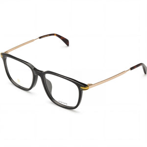 David Beckham DB 7074/F Black Rectangle Eyeglasses for Men, Plastic frame