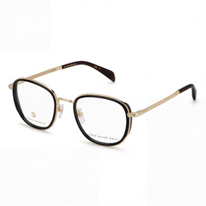 David Beckham Db 7075/G Gold Black Square Eyeglasses for Men, Metal frame