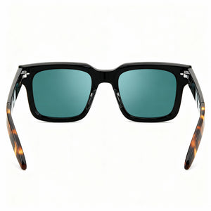 David Beckham DB 7100/S Rectangle Sunglasses for Men — interior view, Green lens detail