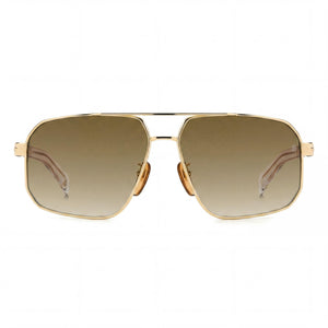 David Beckham DB 7102/S Aviator Sunglasses for Women — front view, Metal frame