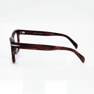 David Beckham DB 7105 Rectangle Eyeglasses Men — side view, Brown Plastic temples
