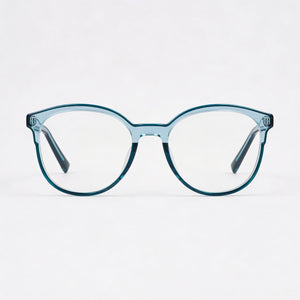 DKNY Classic Oval Eyeglasses for Women — front view, Acetate