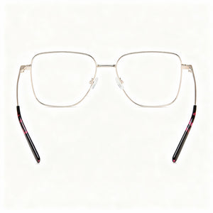 DKNY Dk1031 Square Eyeglasses Women — side view, Gold Propionate temples