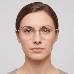 DKNY Dk1031 Rectangle Eyeglasses for Women — interior view, Polycarbonate demo lenses