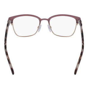 DKNY Dk3002 Rectangle Eyeglasses Women — side view, Havana Metal temples