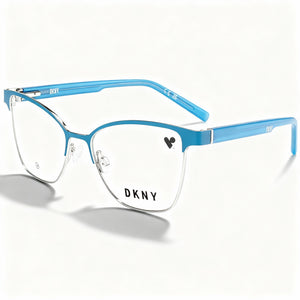 DKNY DK3007 Blue Teal Square Sunglasses Unisex, Blue Teal Silver lens