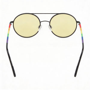 DKNY Dk300s Round Eyeglasses Women — side view, Black Plastic temples