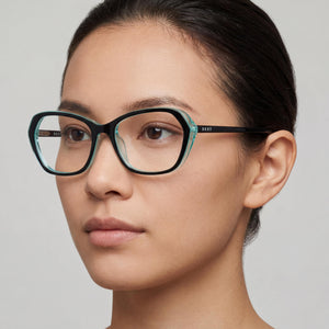 DKNY DK5047 Rectangle Eyeglasses Unisex — interior view, Polycarbonate demo lenses