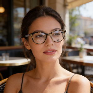 DKNY DK5050 Square Eyeglasses for Unisex — interior view, Polycarbonate demo lenses