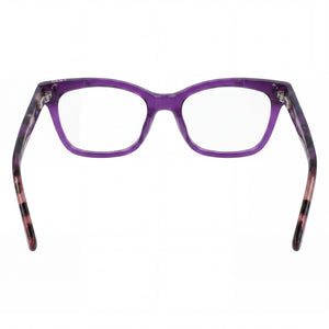 DKNY Dk5053 Cat Eye Eyeglasses Unisex — side view, Violet Acetate temples