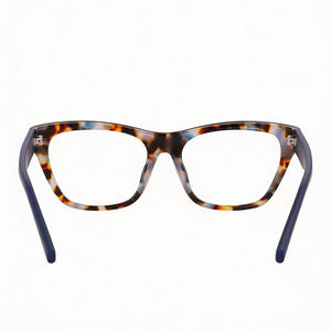 DKNY DK5063 Cat Eye Eyeglasses Women — side view, Havana Acetate temples