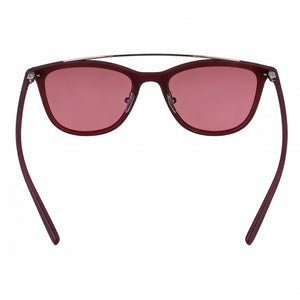 DKNY Dk506s Rectangle Sunglasses Women — side view, Non-Polarized Red lens