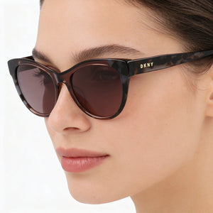 DKNY Dk533s Cat Eye Sunglasses for Women — interior view, Non-Polarized lens detail
