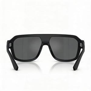 Dolce & Gabbana Aviator Sunglasses Men — side view, Mirror Grey Mirror Black lens