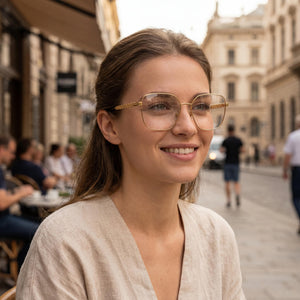 Dolce & Gabbana Dg 1351 Rectangle Eyeglasses for Women — interior view, Polycarbonate demo lenses