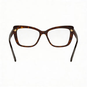 Dolce & Gabbana Dg 3308 Cat Eye Eyeglasses Women — side view, Havana Acetate temples