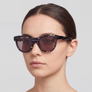Donna Karan Do516s Rectangle Sunglasses Women — side view, Non-Polarized Solid Smtruee lens