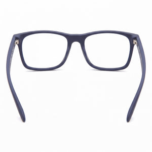 Dragon Alliance Dr9000 Rectangle Eyeglasses Men — side view, Blue Injected temples