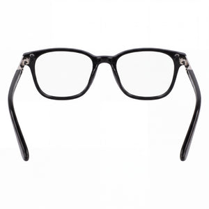 Dragon Dr2045 Rectangle Eyeglasses Men — side view, Black Acetate temples