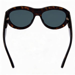 Dsquared2 D2 0072/S Oval Sunglasses Unisex — side view, Non-Polarized Havana lens