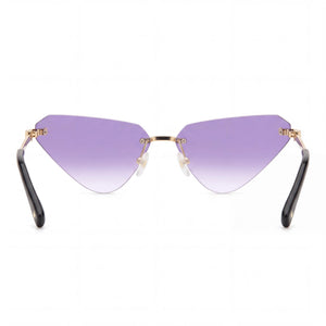 Dsquared2 D2 0108/S Cat Eye Sunglasses for Women — interior view, Non-Polarized lens detail
