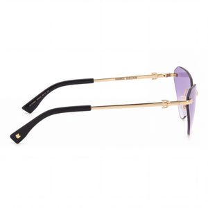 Dsquared2 D2 0108/S Cat Eye Sunglasses Women — side view, Non-Polarized Grey Doubleshade lens