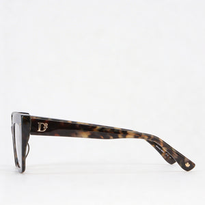 Dsquared2 Modern Square Eyeglasses for Women — front view, Acetate