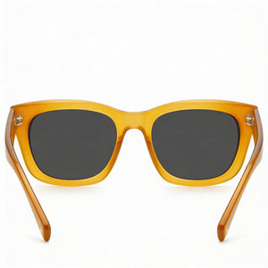 Dsquared2 Square Sunglasses Unisex — side view, Non-Polarized Honey Gold lens