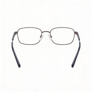 Elasta E 7221 Rectangle Eyeglasses Men — side view, Grey Metal temples