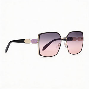 Emilio Pucci Ep0169 Rectangle Sunglasses Women — side view, Non-Polarized Grey Shaded lens