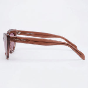 Emilio Pucci EP0181 Cat Eye Sunglasses Women — side view, Non-Polarized Burgundy lens