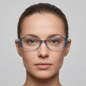 Emilio Pucci EP2655 Rectangle Eyeglasses Women — side view, Blue Plastic temples