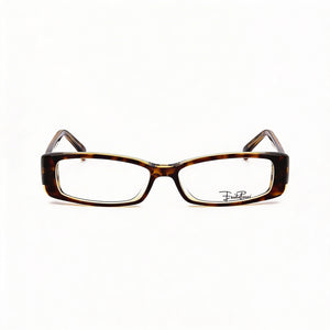 Emilio Pucci Ep2655 Rectangle Eyeglasses Unisex — side view, Havana composite temples