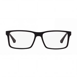 Emporio Armani EA3038 Rectangle Eyeglasses for Men — front view, Plastic