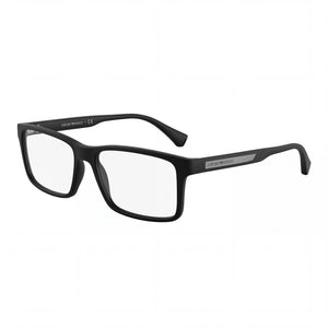 Emporio Armani EA3038 Black Rectangle Eyeglasses for Men, Plastic frame