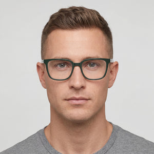Emporio Armani Ea3258 Square Eyeglasses for Men — interior view, Plastic demo lenses