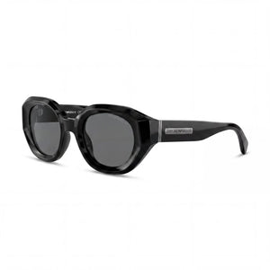 Emporio Armani Ea4230u Multicolour Round Sunglasses for Women, Dark Grey lens